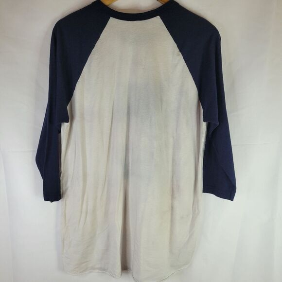 Bandana Cat Graphic Raglan T-Shirt - Navy and White - Picture 7 of 7